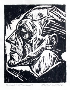 Walter Bullert, Selbstporträt, 1926, Holzschnitt, Privatbesitz © VG Bild-Kunst, Bonn 2015, Foto: Judith Granzow
